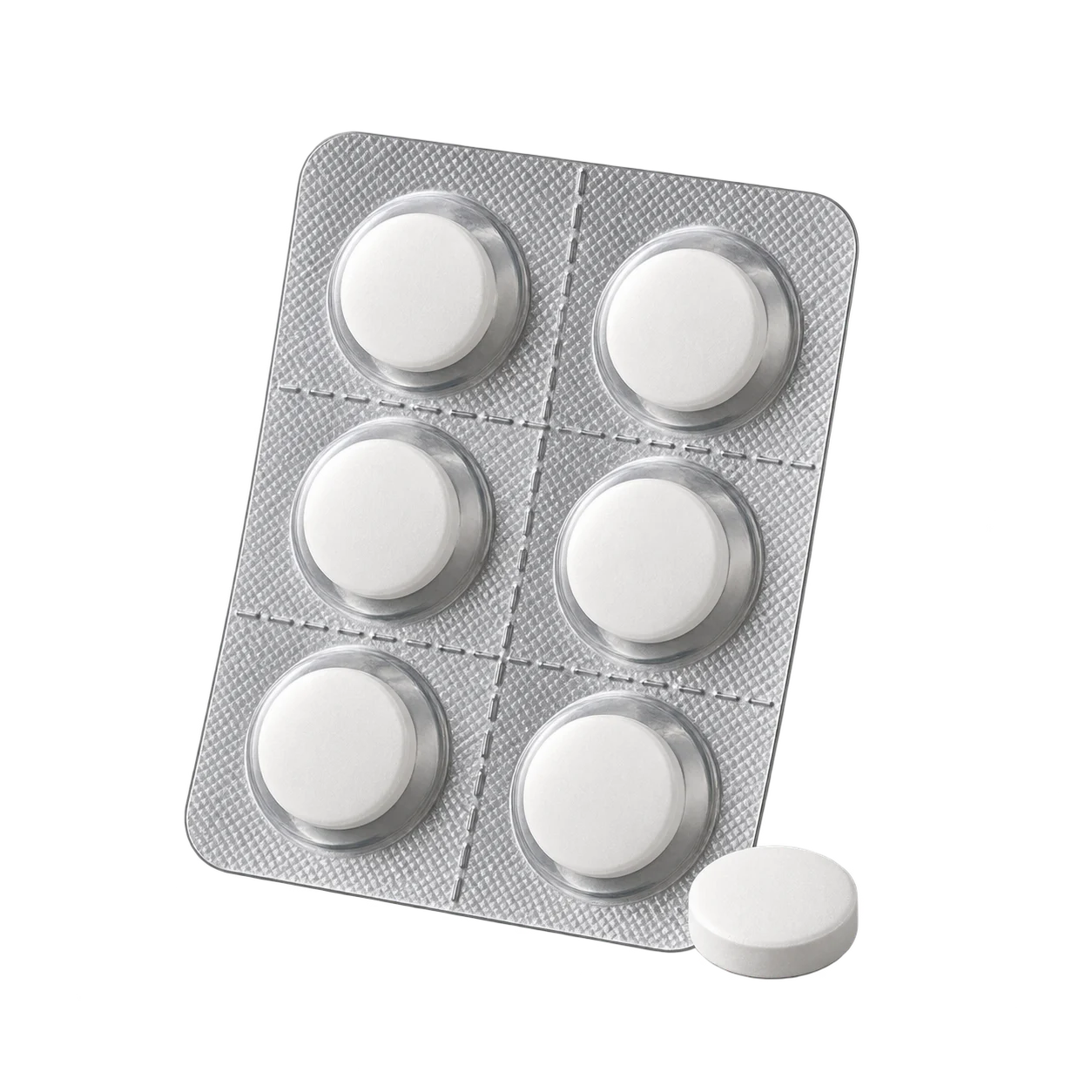A blister pack and a white tablet on a yellow and red background: for dogs only when prescribed by a veterinarian, dangerous for cats
